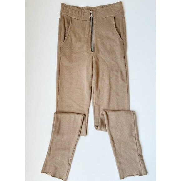 Cotton Citizen Women's Dark Tan Zip Trousers Pant High Waist ( XS ) - Picture 4 of 6